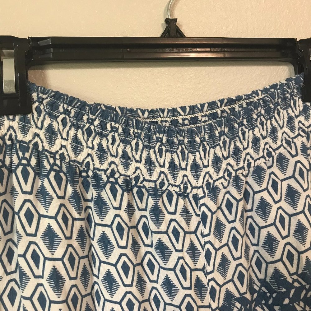 BEACHLUNCHLOUNGE Blue and White Boho Lounge Pants - Picture 3 of 4